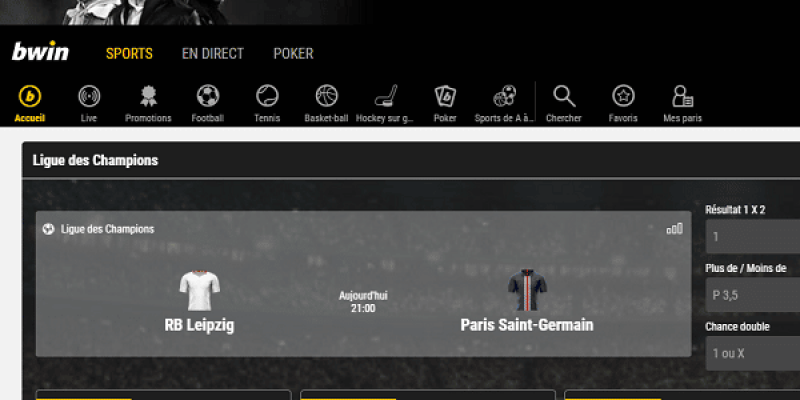 Présentation Bwin : offres, promos, avantages
